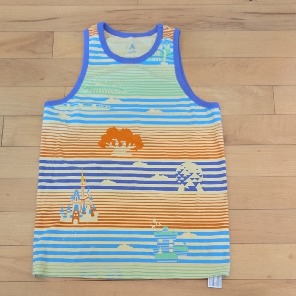 Disney Striped Tank Top in Blue, Orange, Green